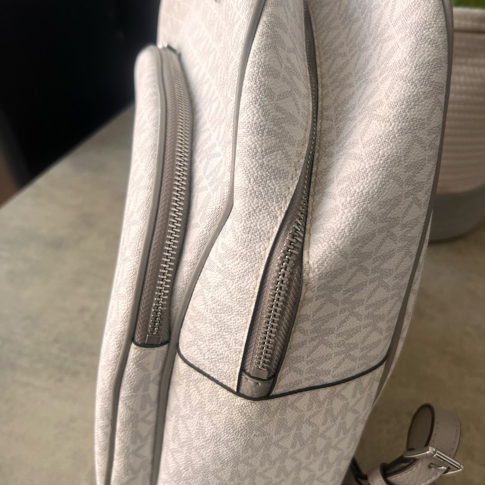 Michael Kors Cream Patterned Backpack - Picture 2 of 6